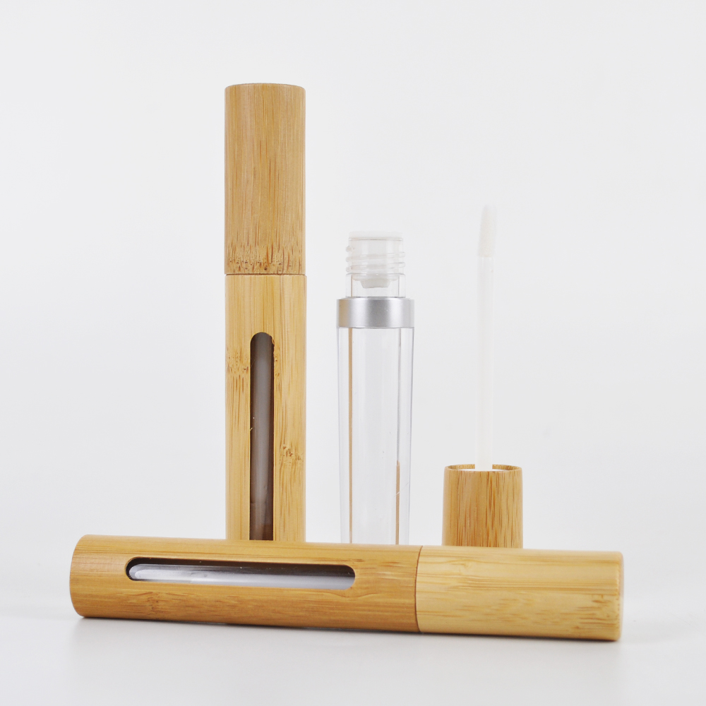 Top selling custom own private label fresh color wood lip gloss container makeup lipstick