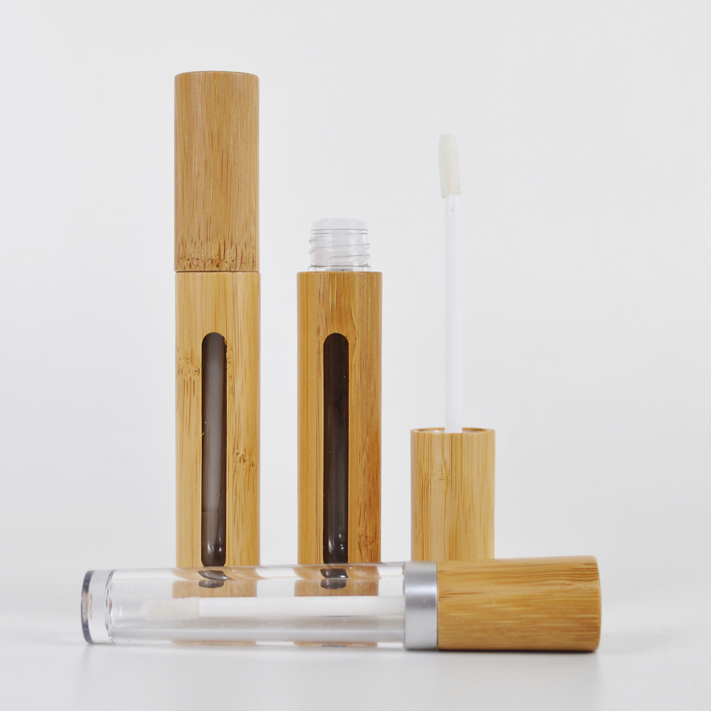 Top selling custom own private label fresh color wood lip gloss container makeup lipstick