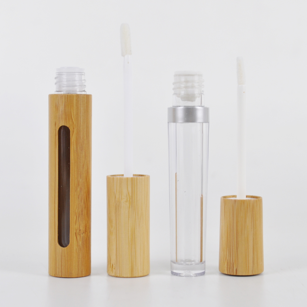 Top selling custom own private label fresh color wood lip gloss container makeup lipstick