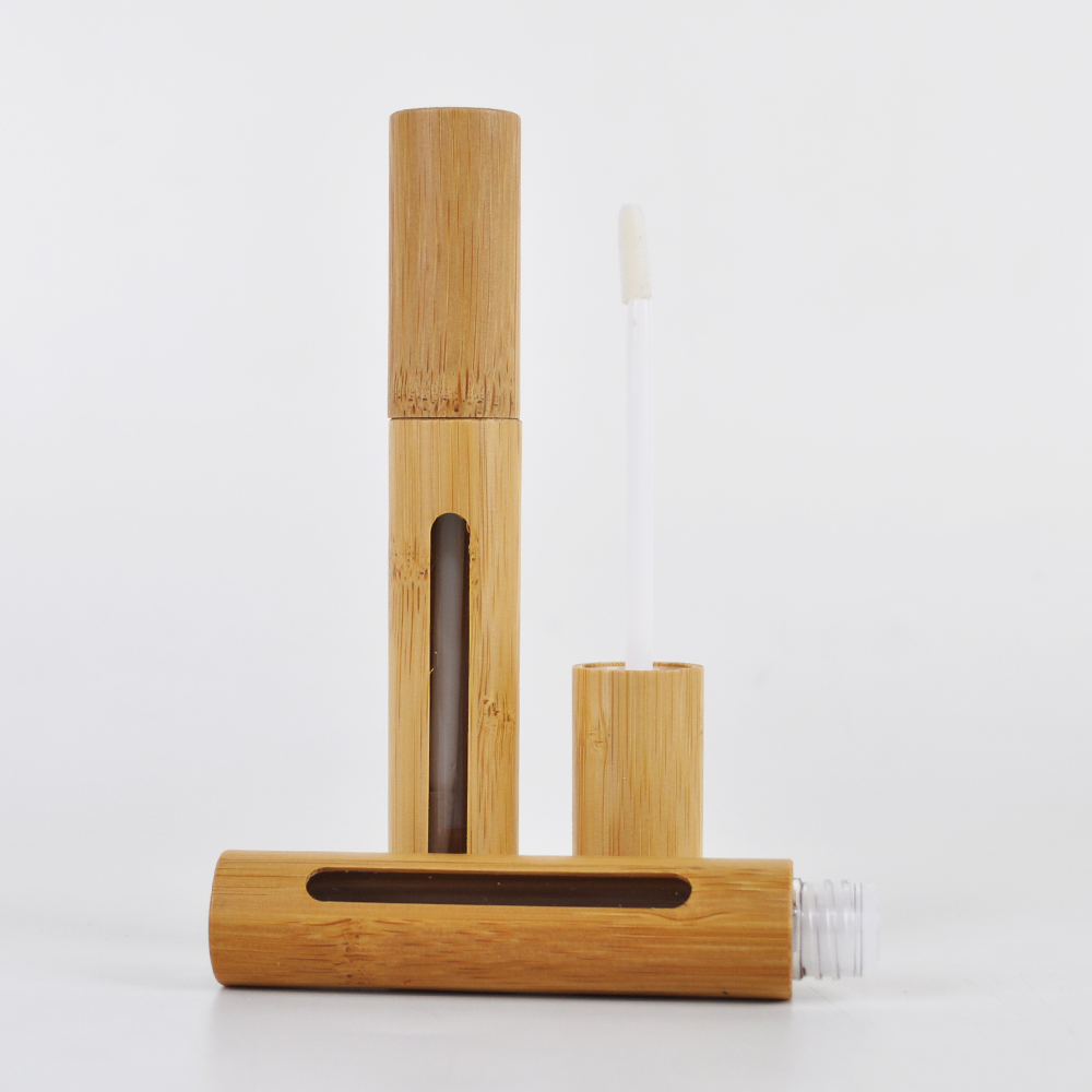 Top selling custom own private label fresh color wood lip gloss container makeup lipstick