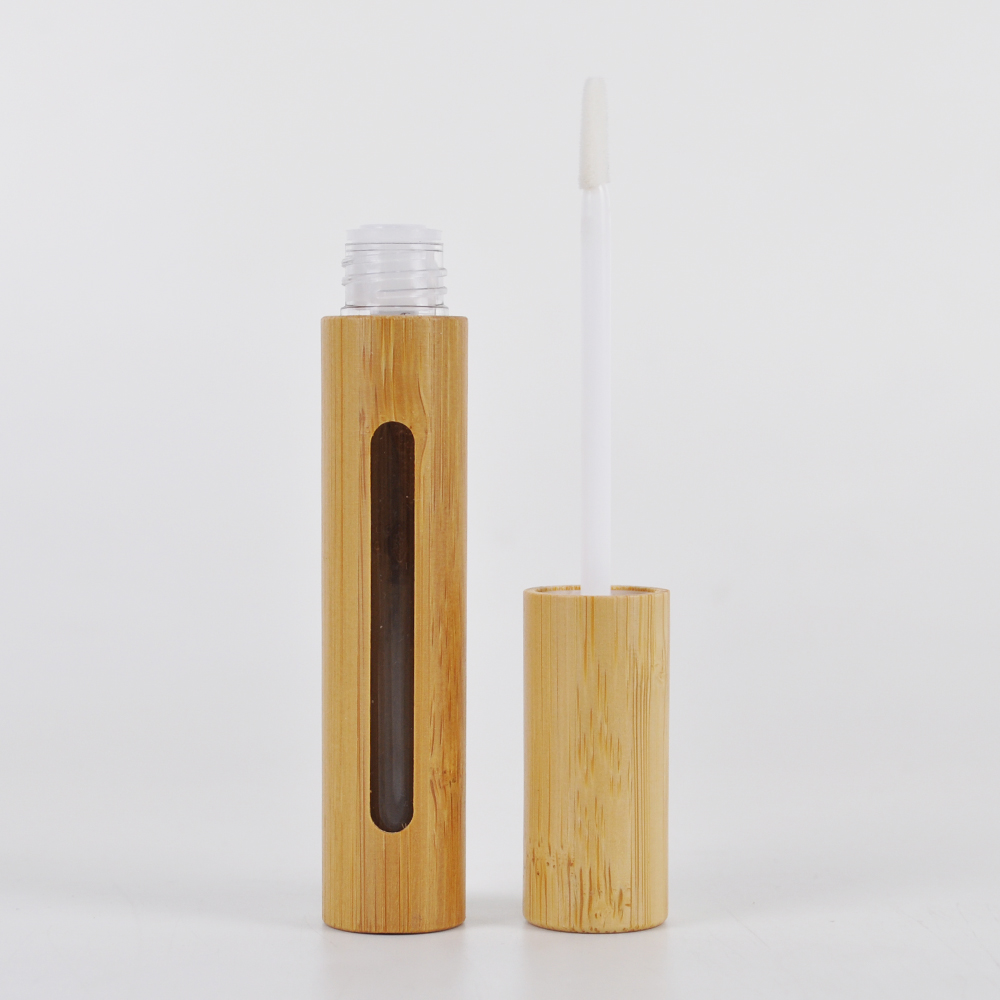 Top selling custom own private label fresh color wood lip gloss container makeup lipstick