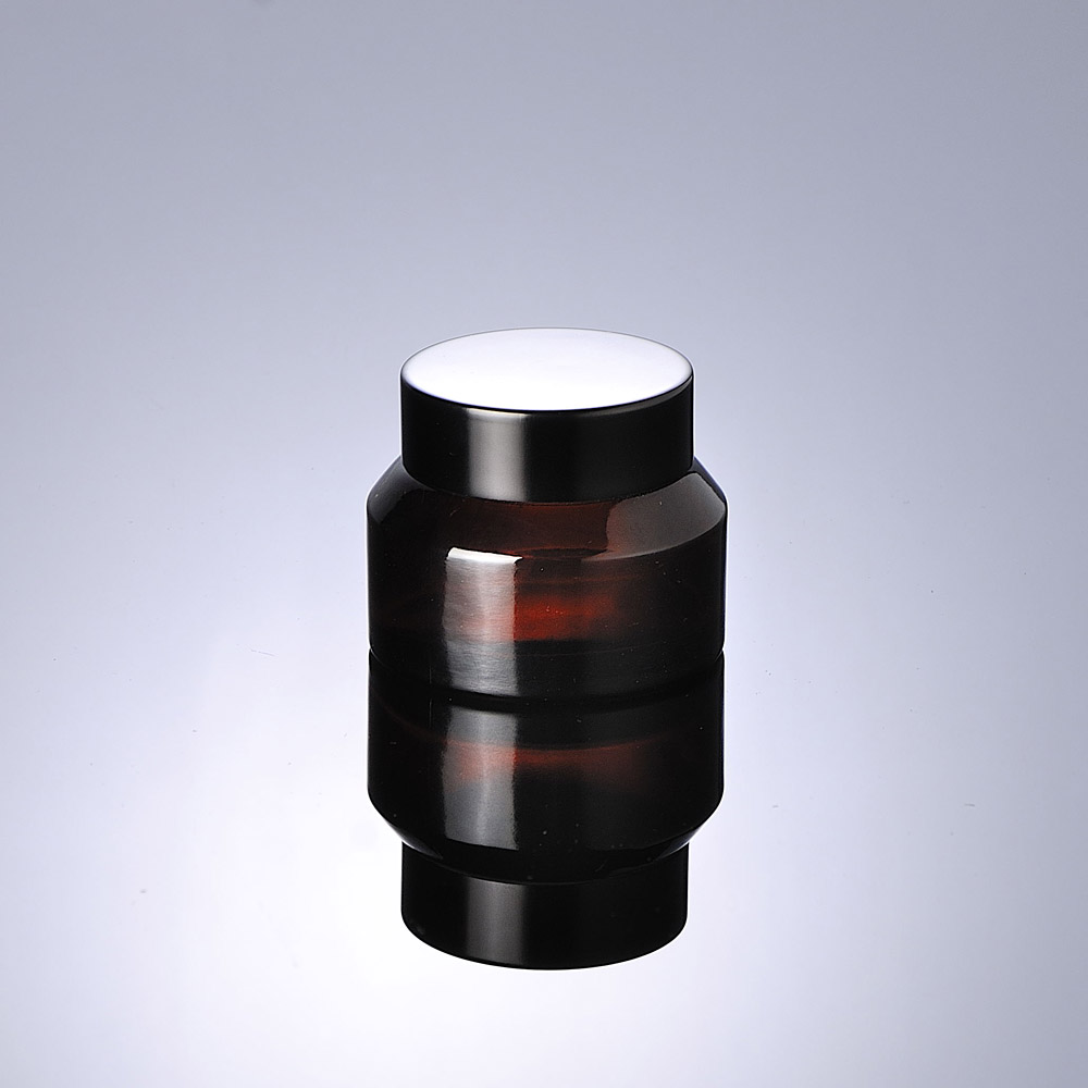 Trade Assurance Amber Glass Cosmetic Jar Fashion Packing 15G 30G 50G Glass Cosmetic Jar
