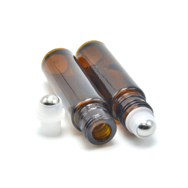 Trade assurance amber perfume essential oil glass 10ml roll on bottle