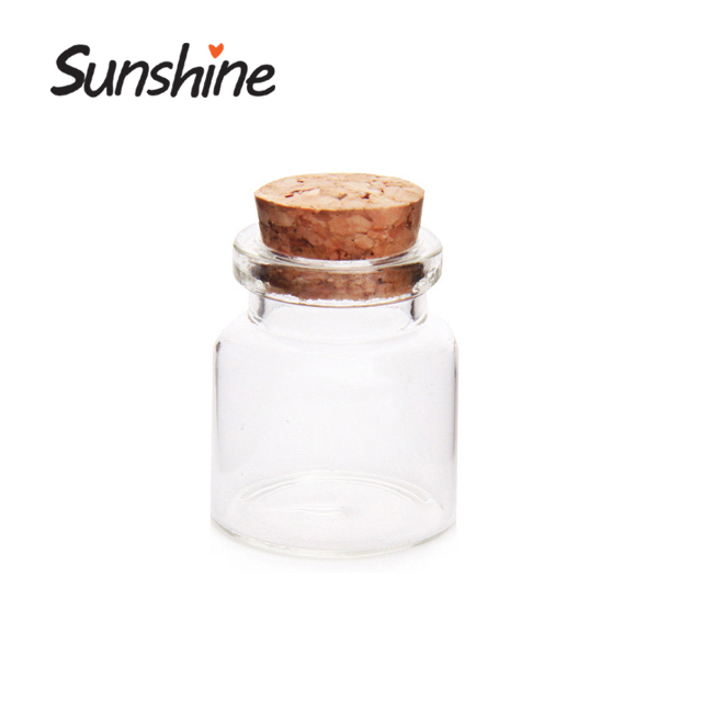 Trade assurance clear empty 10ml glass bottles vial with cork
