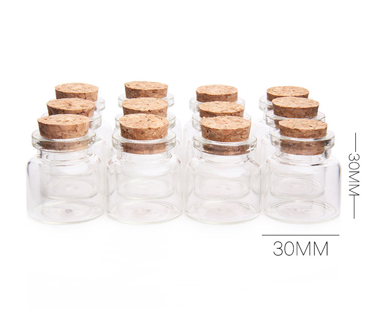 Trade assurance clear empty 10ml glass bottles vial with cork