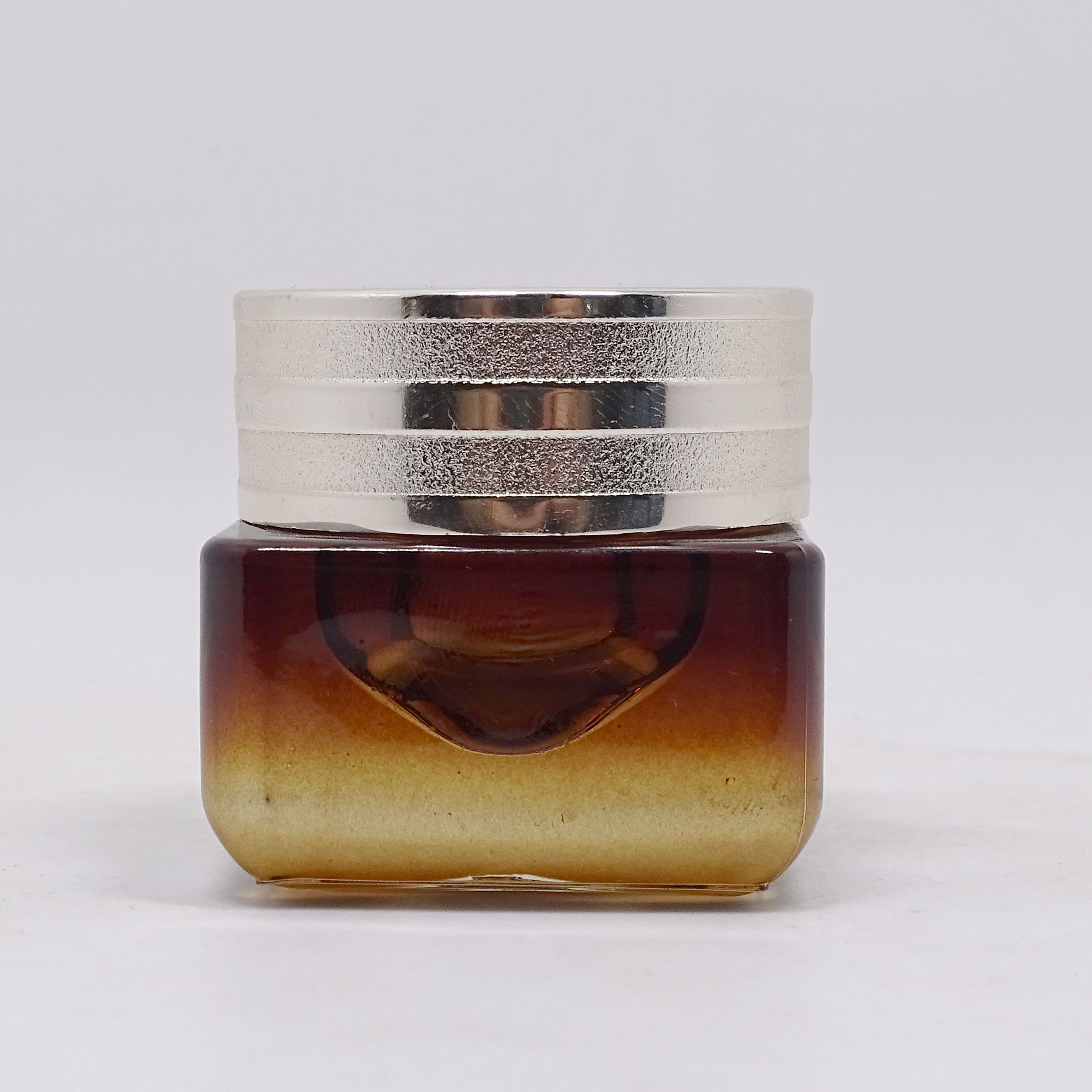 Translucent Brown Refillable Cosmetic Cream Containers 100g Amber Glass Jar for Body Scrub