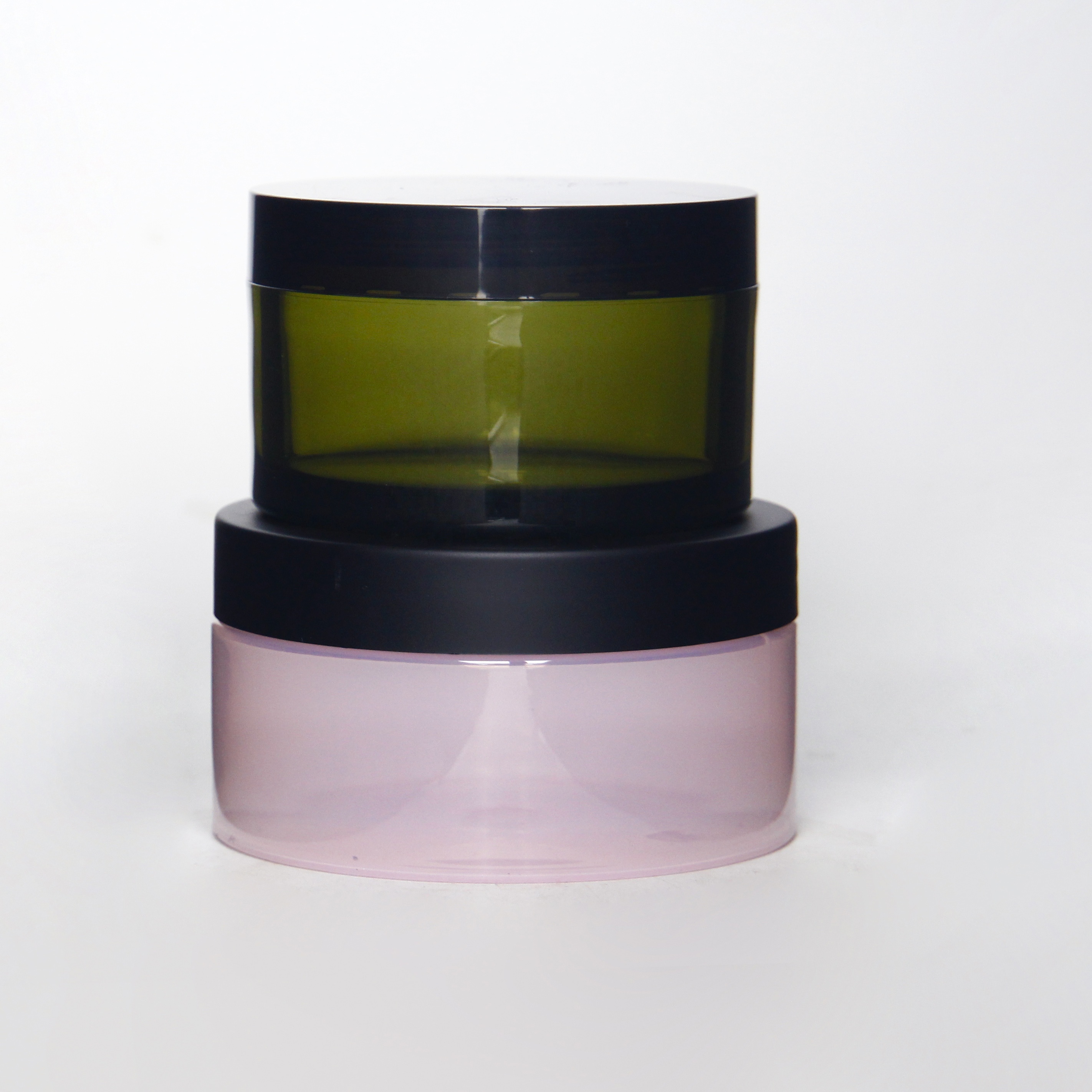 Translucent Dark green Cream jars 50ml for skin care product