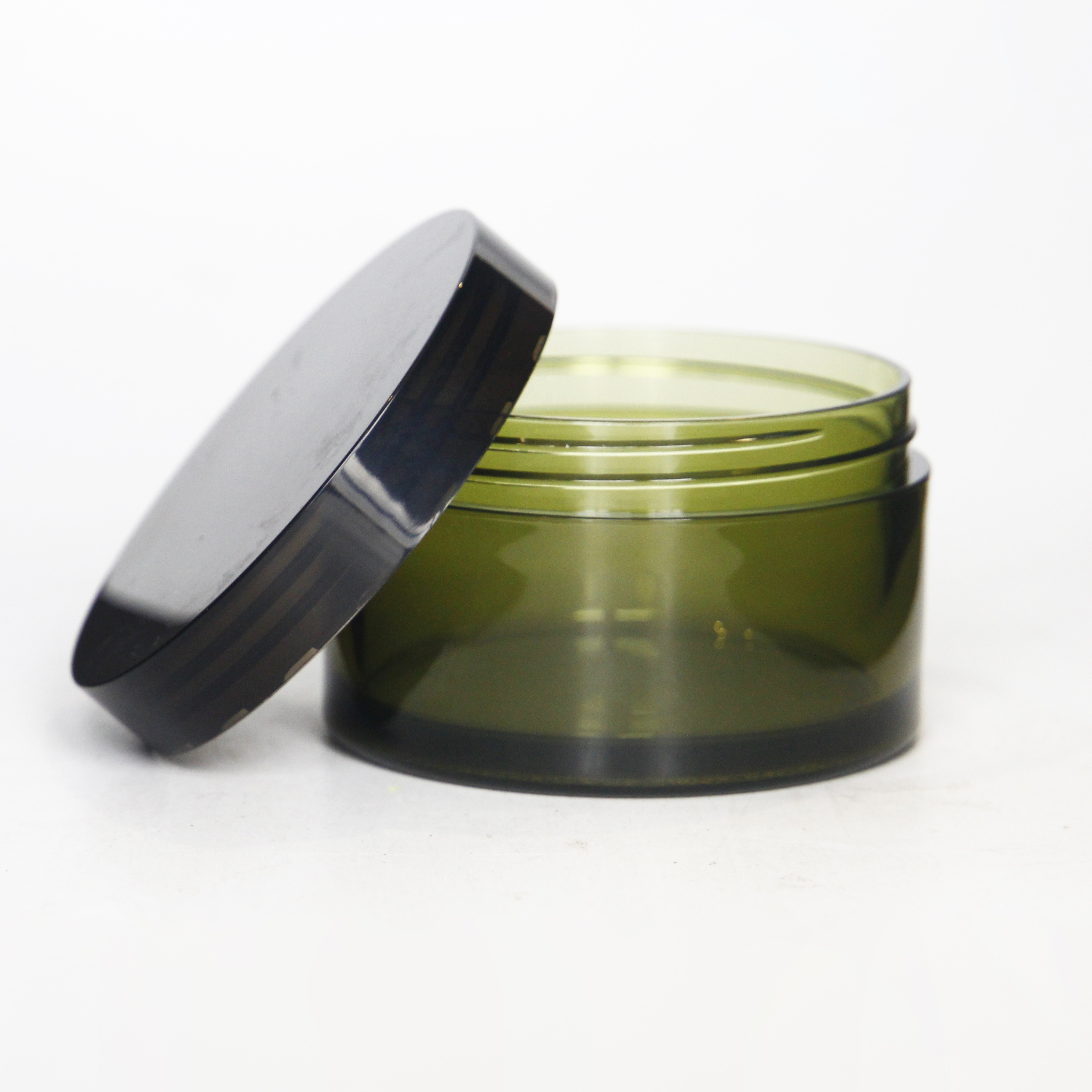 Translucent Dark green Cream jars 50ml for skin care product