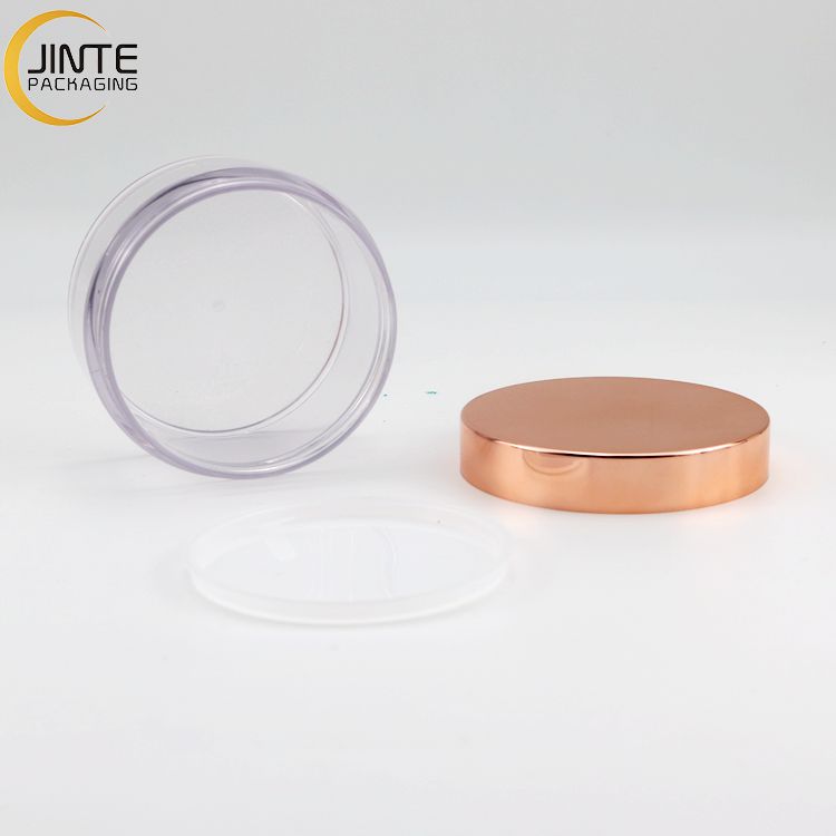 Transparency Plastic Cream Containers With Rose Gold Lid For Body Scrub 4 oz 6oz 8oz