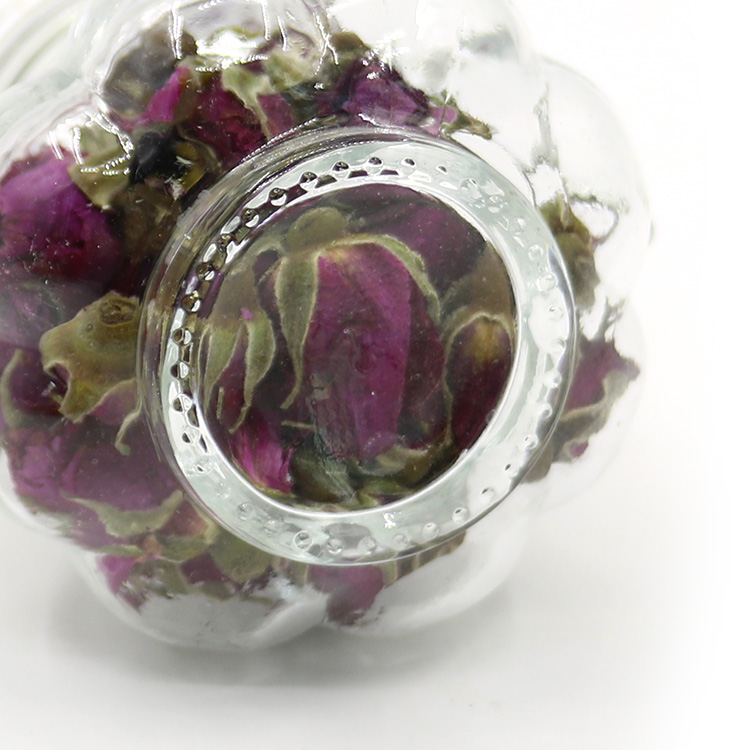 Transparent 100ml square honey jam caviar glass jar with stainless steel buckle
