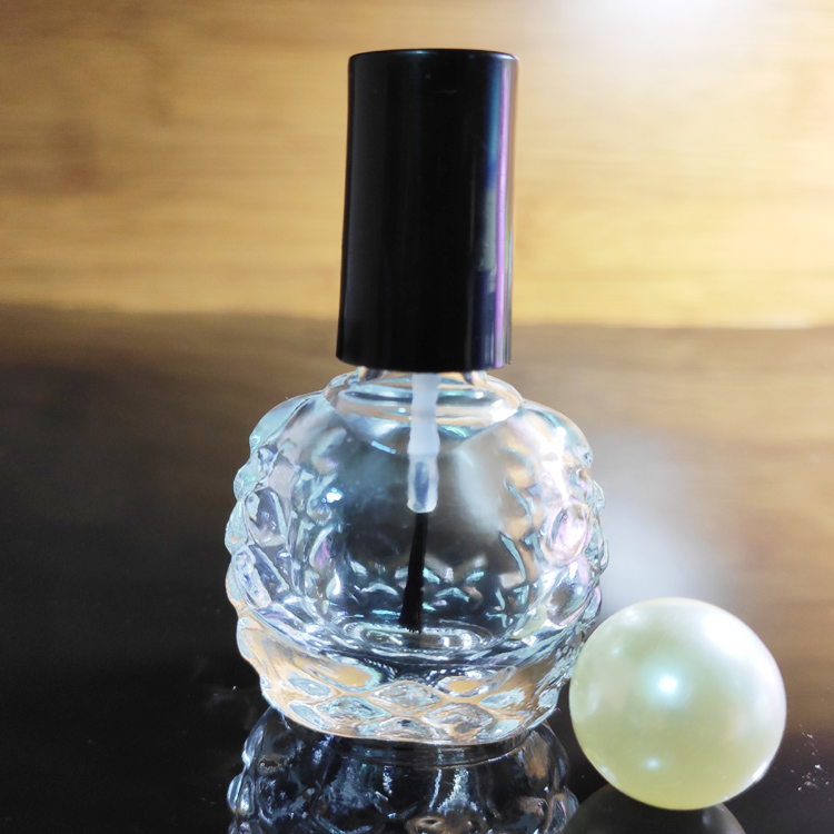 Transparent 10MLl nail polish glass empty bottle with cover brush
