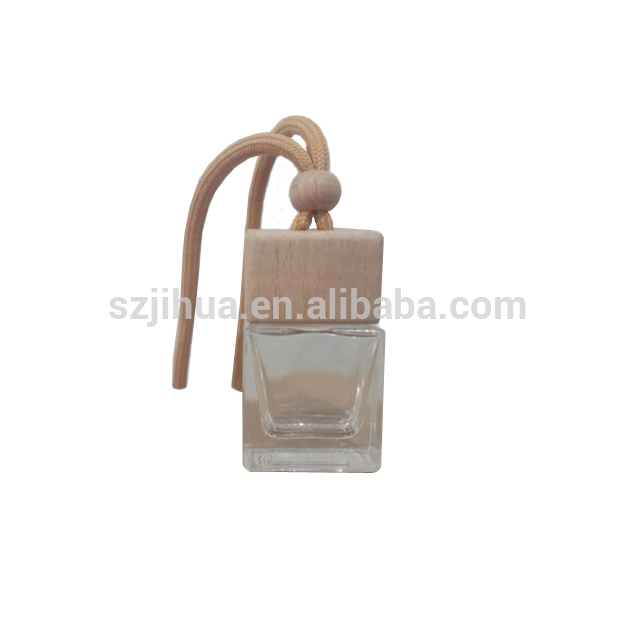 Transparent 10ml  Square Shape Container  Glass Empty Hanging  Diffuse Bottles  Car Perfume Bottle