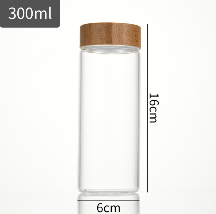 Transparent 150ml 200ml 250ml 300ml high borosilicate honey jam glass jar