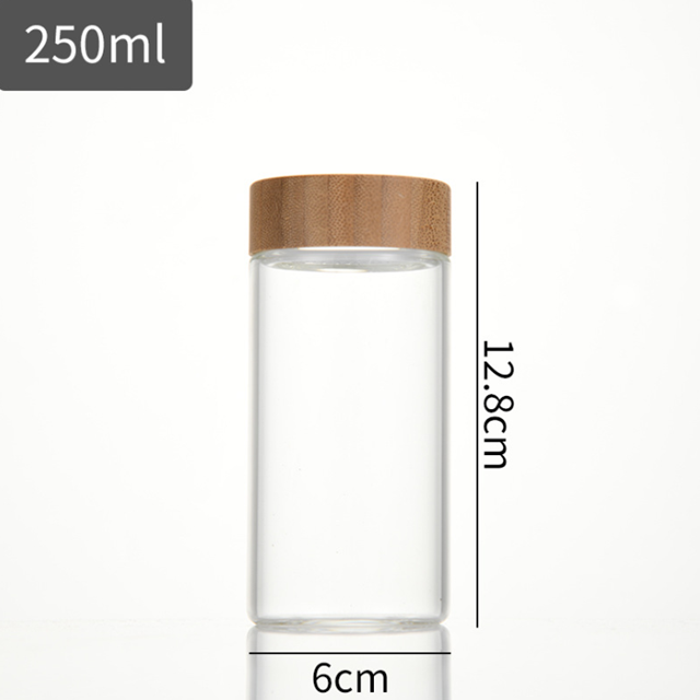 Transparent 150ml 200ml 250ml 300ml high borosilicate honey jam glass jar