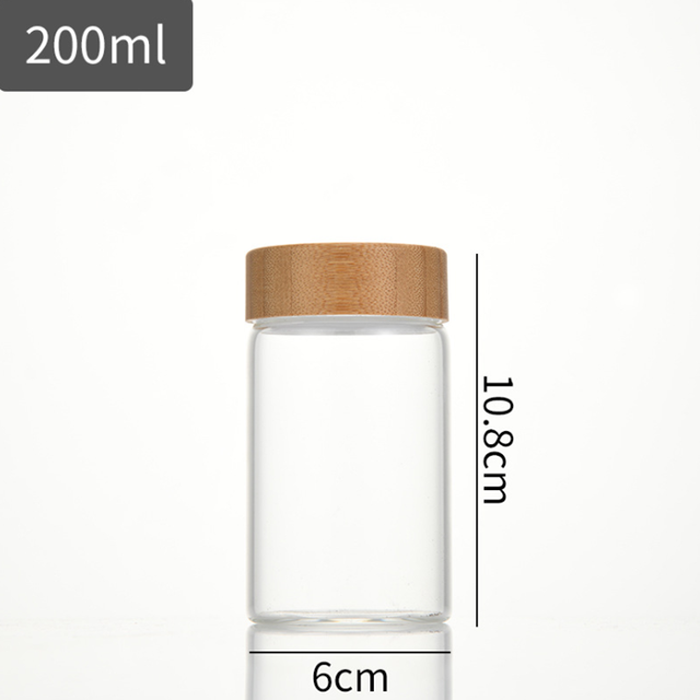 Transparent 150ml 200ml 250ml 300ml high borosilicate honey jam glass jar
