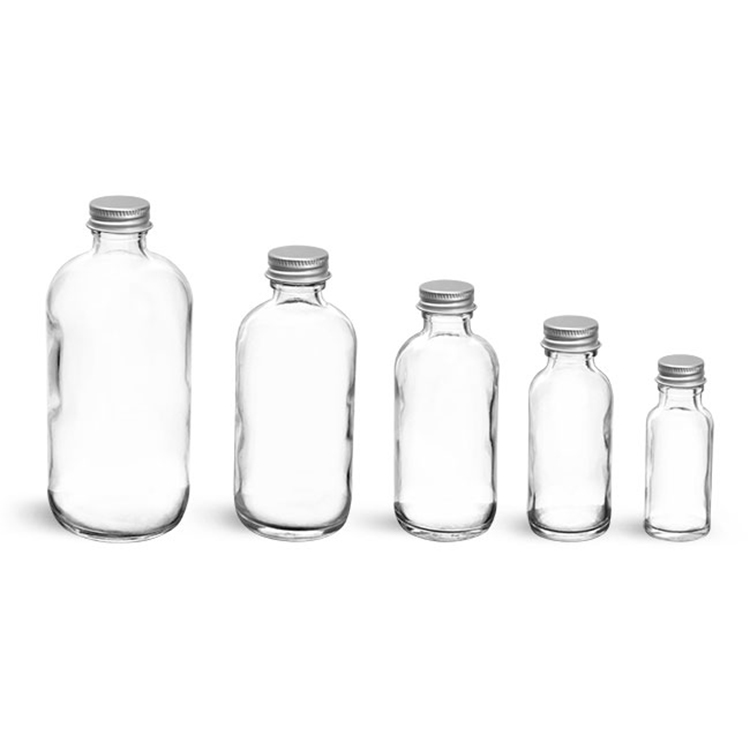 Transparent 15Ml 30 Ml 60Ml 1Oz 2Oz 4Oz E Liquid Clear Boston Round Glass Dropper Bottles