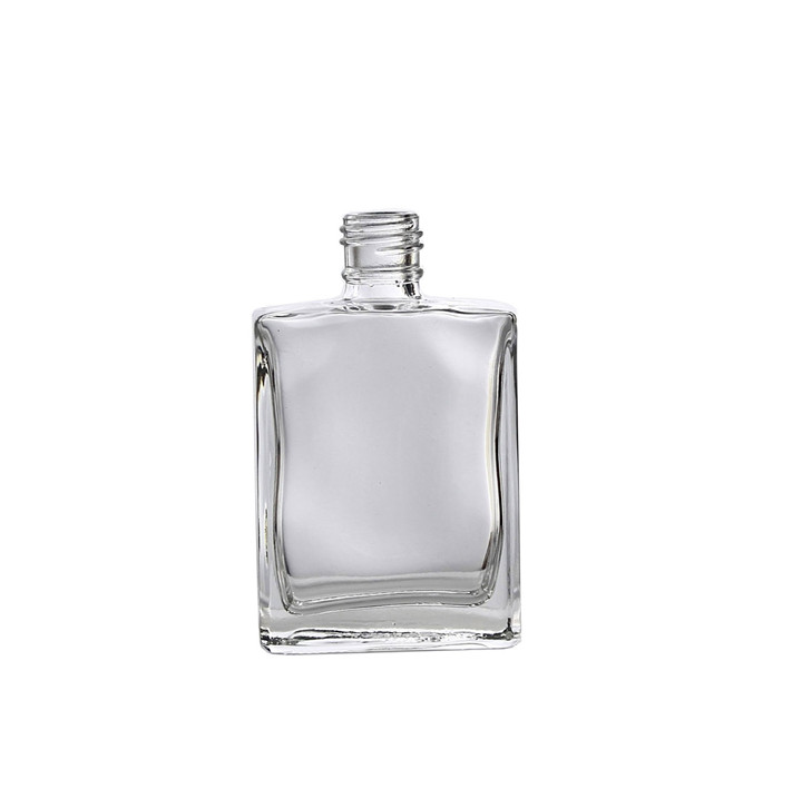 Transparent 15ml 30ml 50ml 100ml clear square glass bottle rectangle cosmetic essential oil bottle with dropper cap