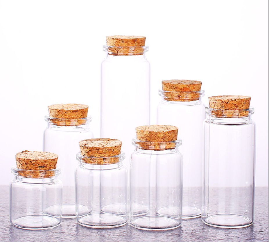 Transparent 20ml 25ml 30ml 50ml 60ml Empty Refillable Tube Storage bottles glass 100ml with Aluminum Silver screw cap