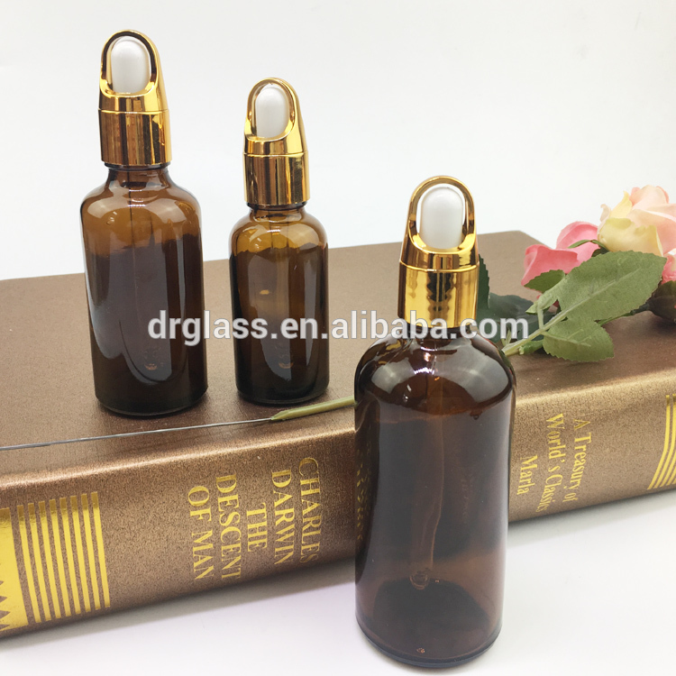 Transparent 30ml Dropper Essential Oil Glass Bottle Divided Empty Bottle Cosmetic Packaging Material