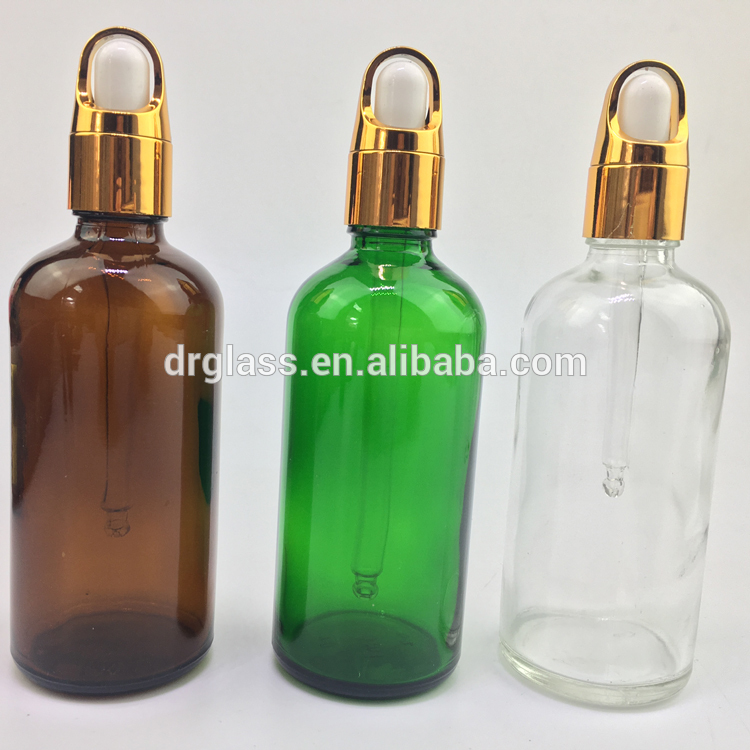 Transparent 30ml Dropper Essential Oil Glass Bottle Divided Empty Bottle Cosmetic Packaging Material
