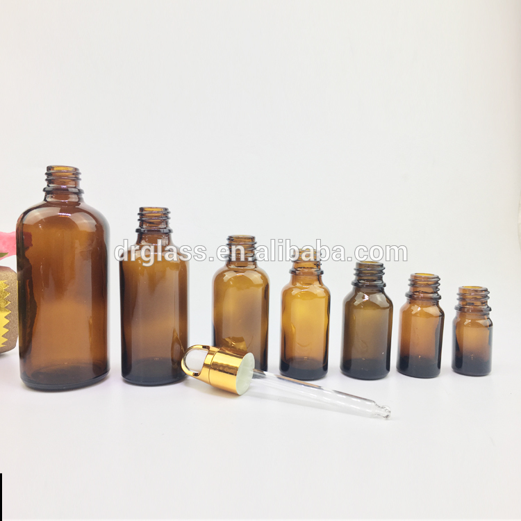 Transparent 30ml Dropper Essential Oil Glass Bottle Divided Empty Bottle Cosmetic Packaging Material