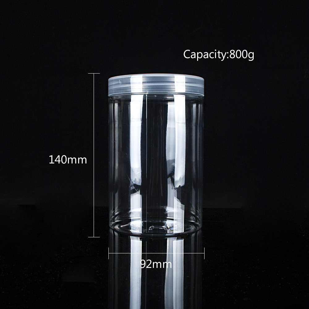 Transparent 30z 4oz 5oz 120ml Clear PET Wide Mouth Round Plastic Jar with 58mm Neck size For Cookies And Dryfruits