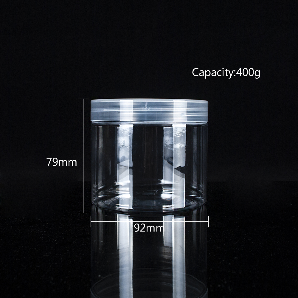 Transparent 30z 4oz 5oz 120ml Clear PET Wide Mouth Round Plastic Jar with 58mm Neck size For Cookies And Dryfruits