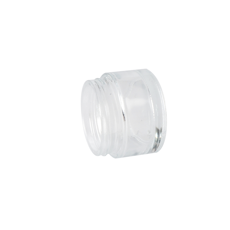 Transparent 50g glass jar with plastic cap