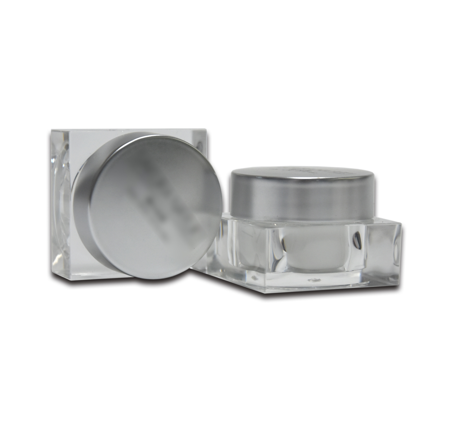 Transparent 5g Acrylic Mini Cream Jar Square Plastic Cosmetic Jar for Eye Cream Cosmetic Sample Packaging Container Plastic Jar