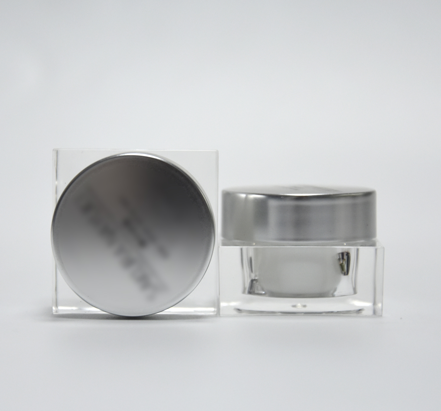 Transparent 5g Acrylic Mini Cream Jar Square Plastic Cosmetic Jar for Eye Cream Cosmetic Sample Packaging Container Plastic Jar