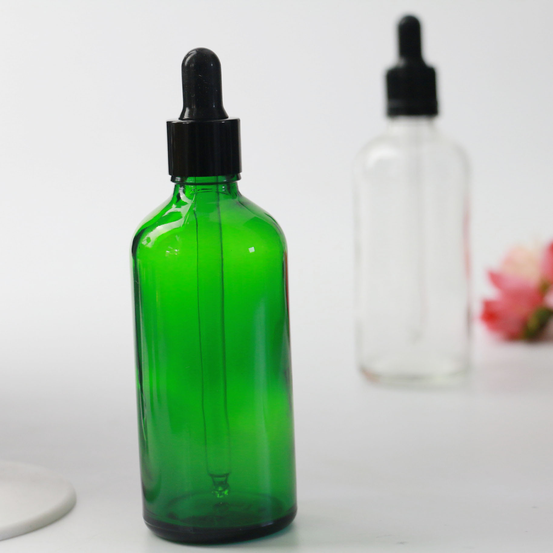 Transparent 5ml/10ml/15ml/20ml/30ml/50ml/60ml/100ml Oil Bottle Plastic Head Dropper Bottle