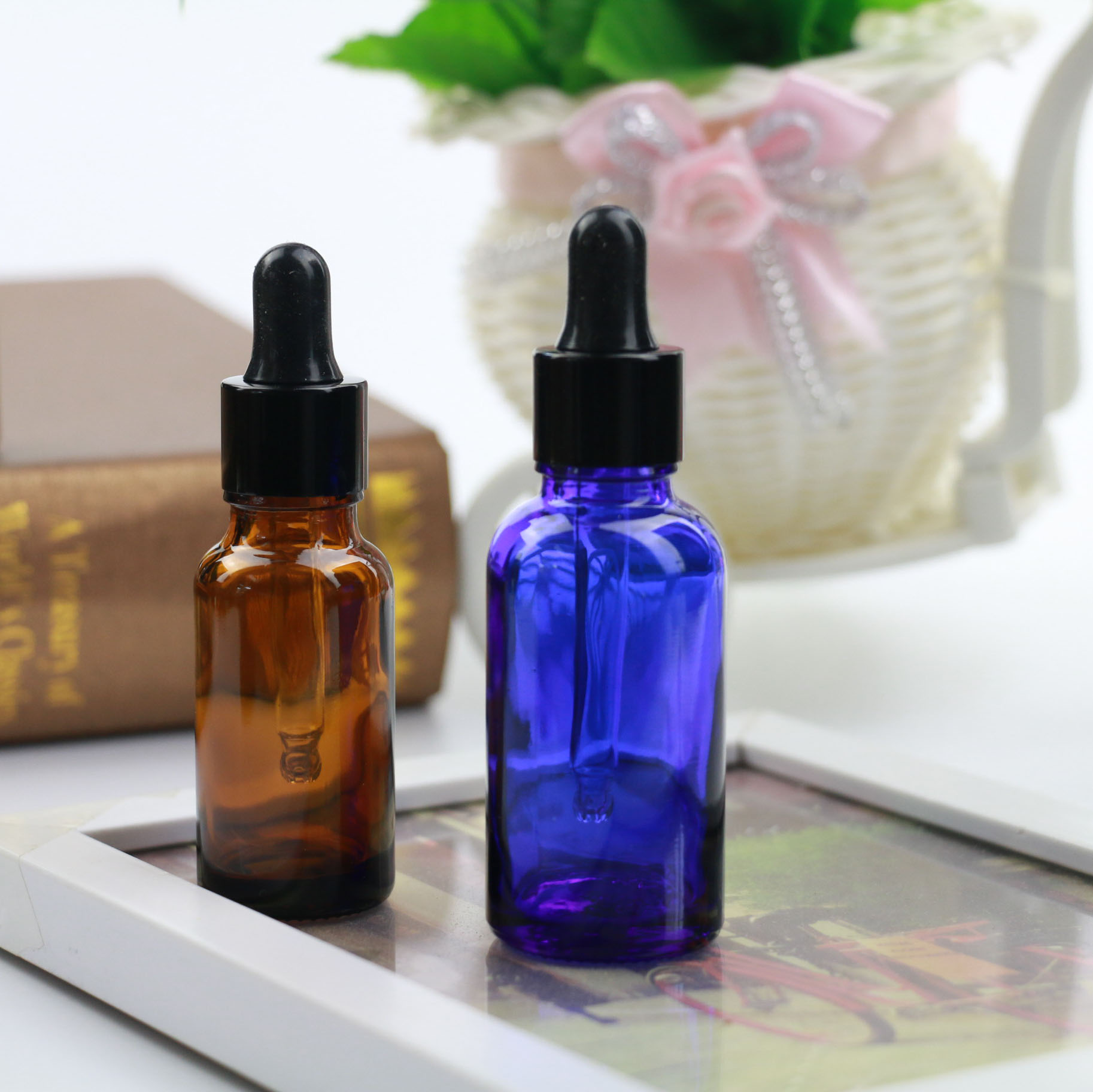 Transparent 5ml/10ml/15ml/20ml/30ml/50ml/60ml/100ml Oil Bottle Plastic Head Dropper Bottle