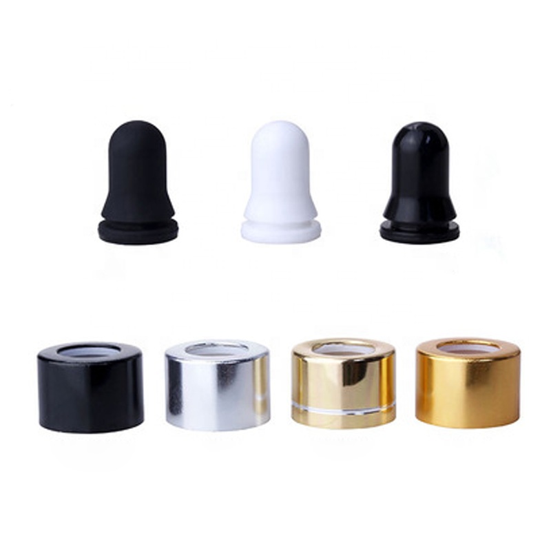 Transparent 5ml 10ml 15ml 20ml round mini attar essential oil glass dropper bottle with plastic wood lid
