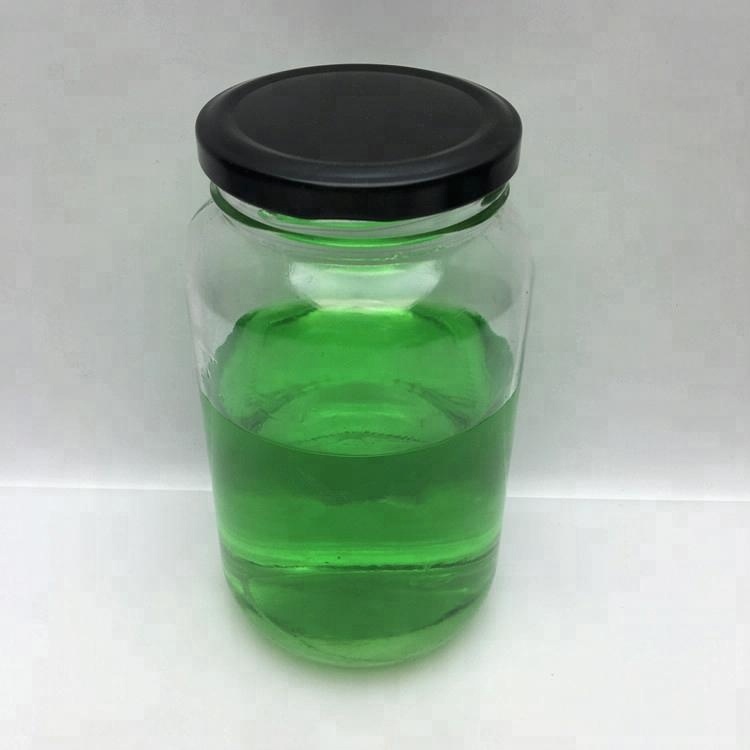 Transparent 700ml glass tomato sauce canning jar with metal lid