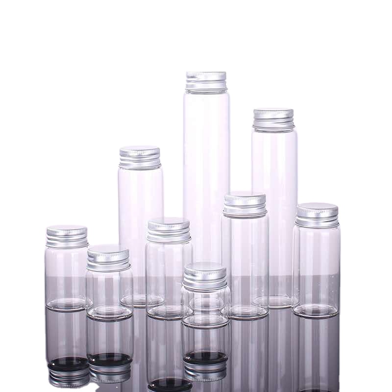 Transparent Airtight Glass Jar Round Storage Glass Luxury Jar Storage Kitchen Glass Jars Storage Bottles With Screw Caps