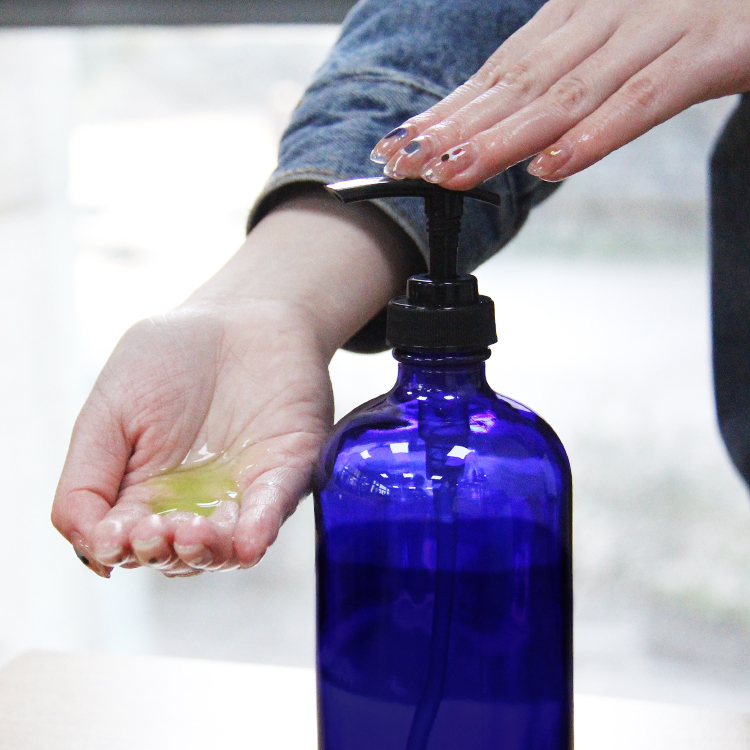 Transparent Brown Glass Lotion Shampoo Container Spray Bottle Essential Oil Bottles