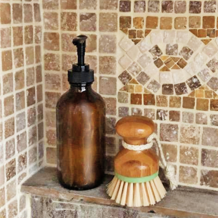 Transparent Brown Glass Lotion Shampoo Container Spray Bottle Essential Oil Bottles