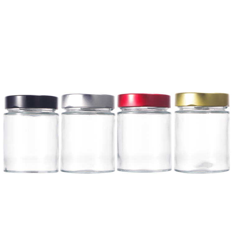 Transparent Clear 4oz 6oz 8oz Mason Storage Glass Jar With Tin Lids