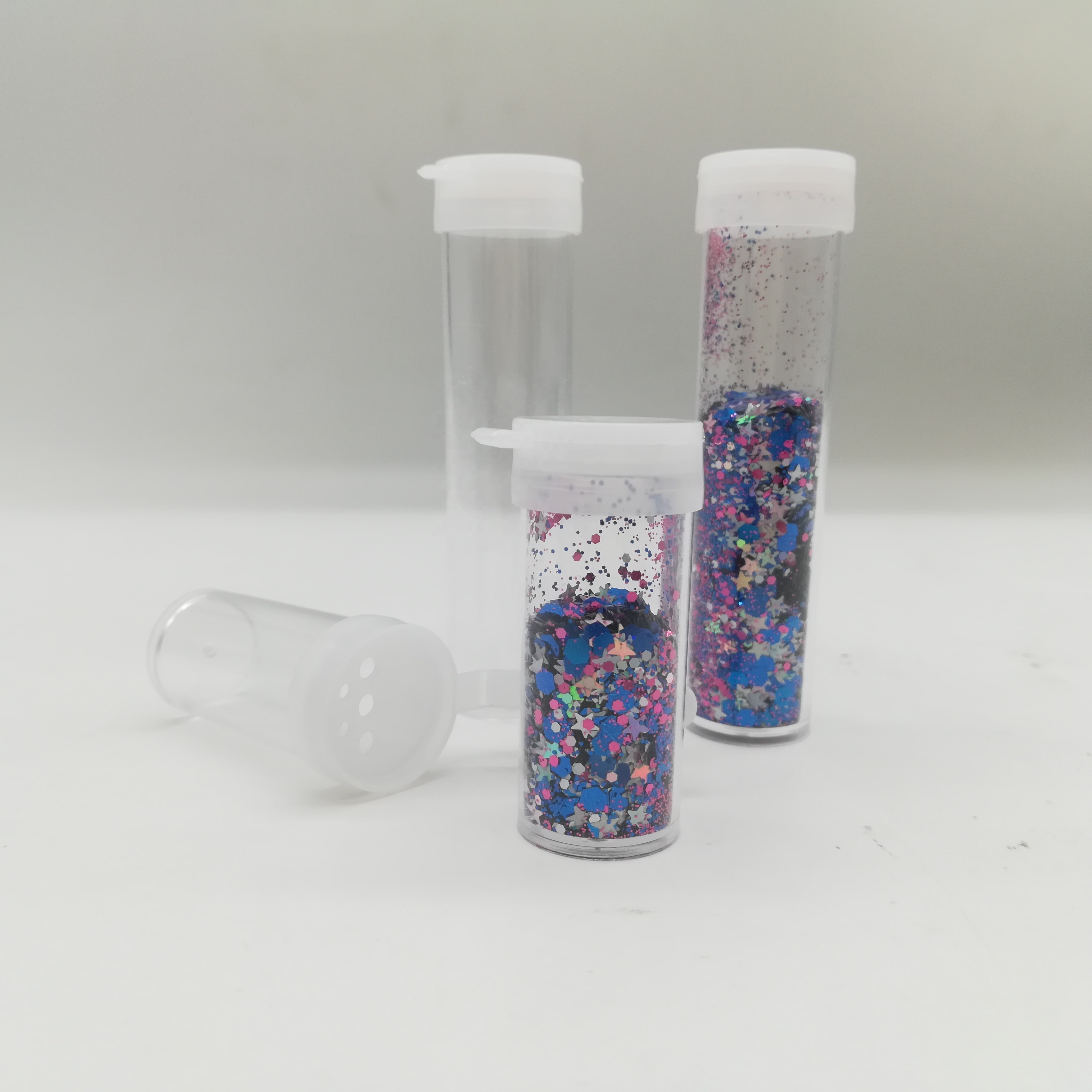 Transparent Clear Plastic Cosmetic Jars Empty Sample Container for glitter powder