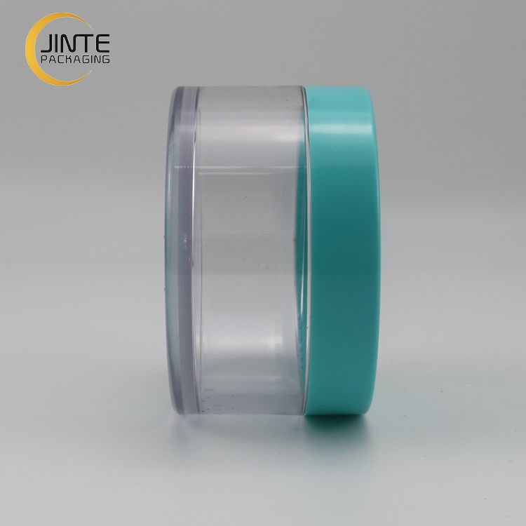 Transparent Colour Cosmetic Plastic Jar Packaging With Blue Cover 30g 50g 100g 200g 250g
