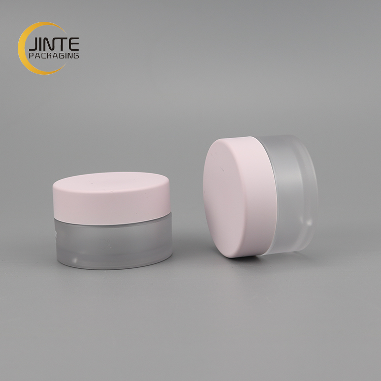 Transparent Cosmetic Container 10g 15g 30g With Pink Lid For Lip Scrub