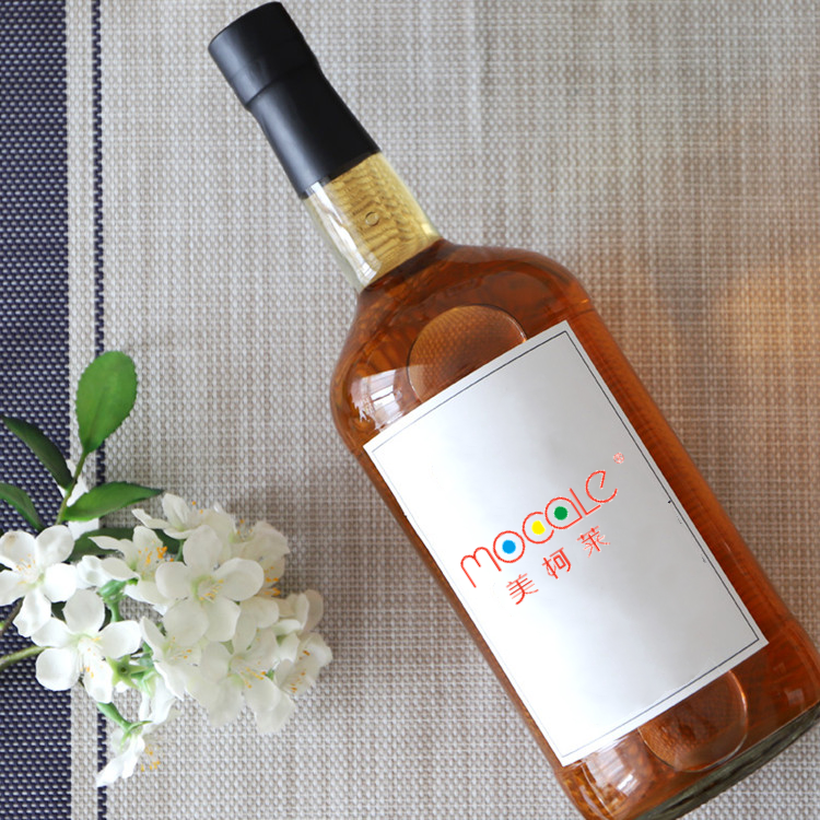 Transparent Empty Liquor Bottle Whiskey Vodka Bottle With Cork Cap 750ml 1000ml