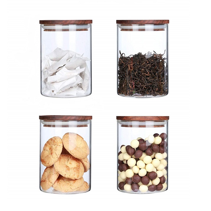 Transparent Food Packing Grade Mini Glass Storage Bottle Vials Jars