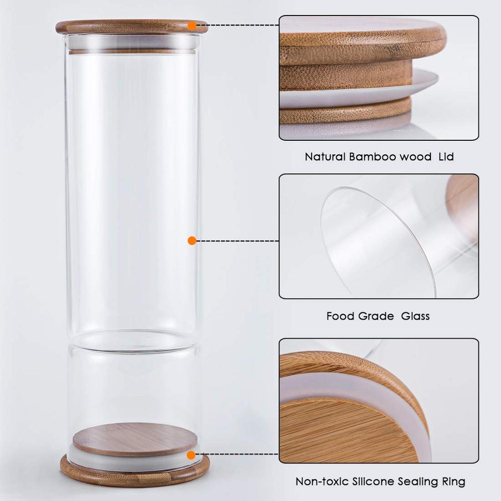 Transparent Food Packing Grade Mini Glass Storage Bottle Vials Jars