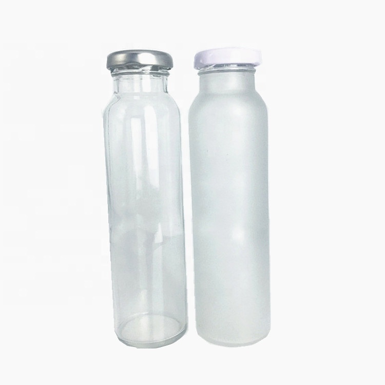 Transparent/ Frosted 8oz 250ml ice cold brew coffee juice glass bottle with lid