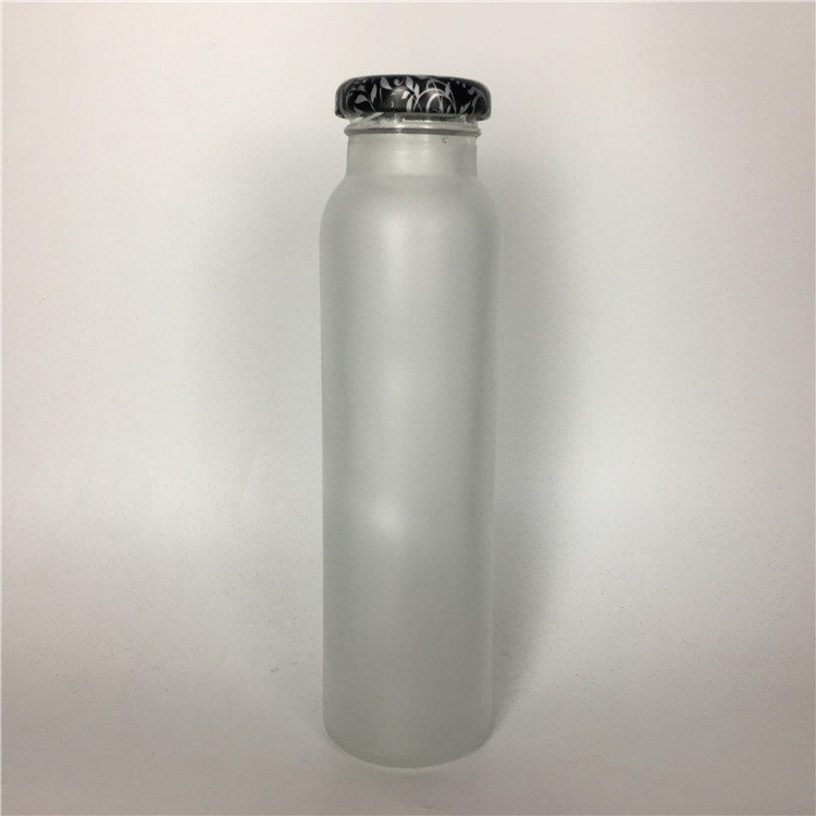 Transparent/ Frosted 8oz 250ml ice cold brew coffee juice glass bottle with lid