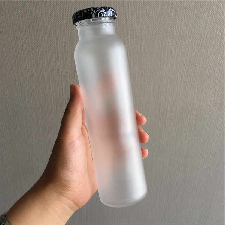 Transparent/ Frosted 8oz 250ml ice cold brew coffee juice glass bottle with lid