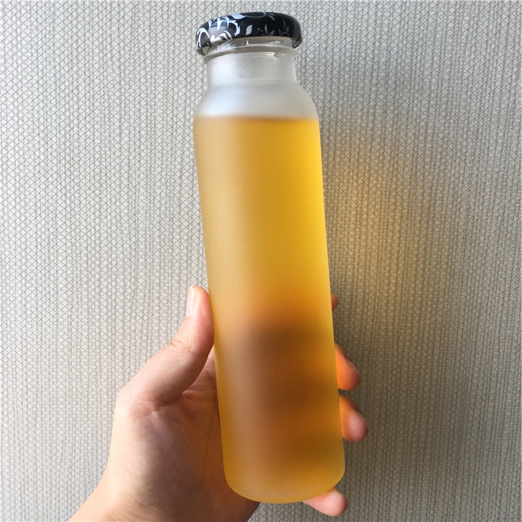 Transparent/ Frosted 8oz 250ml ice cold brew coffee juice glass bottle with lid