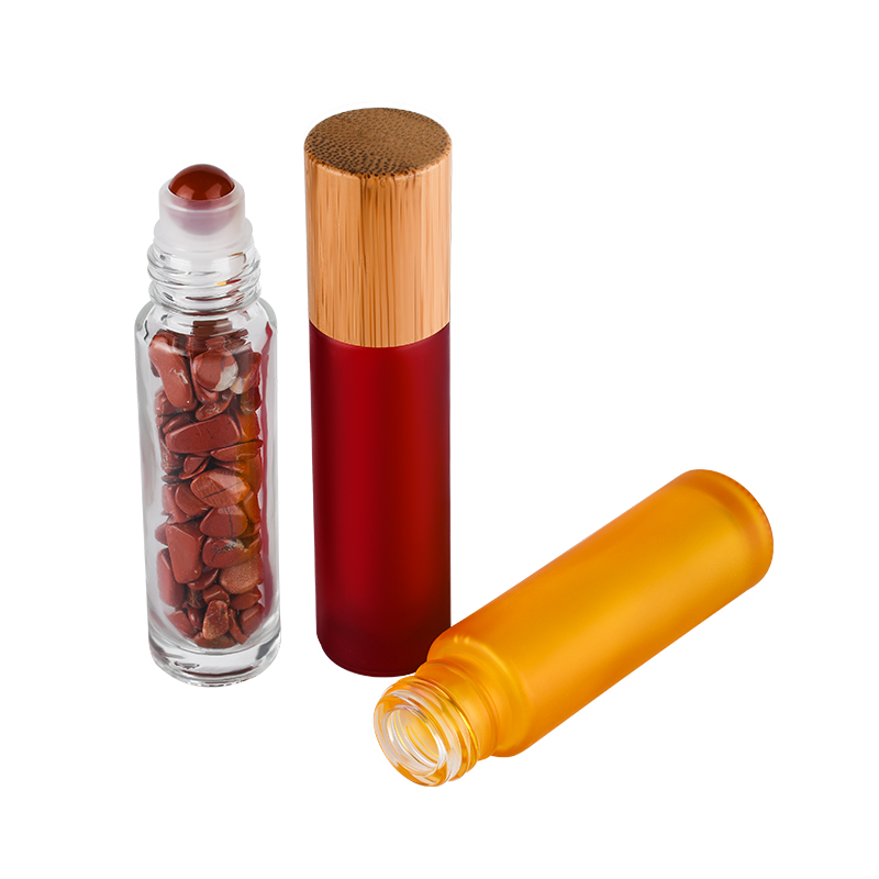 Transparent Glass 10ml perfume Gemstone Roller Ball bottle
