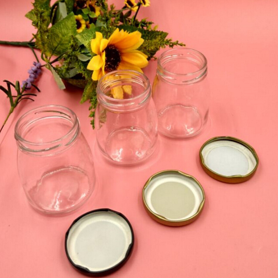 Transparent Glass Bottle Jam Jars Pudding Bottle Bird'S Nest Bottle Small With Lid